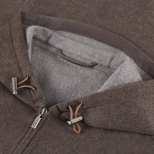 Taupe sleeveless hooded vest
