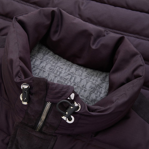 Dark purple sleeveless padded coat