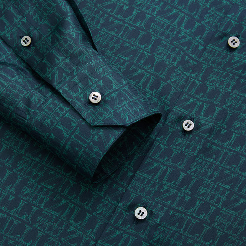 Sage green shirt, ZILLI all-over pattern