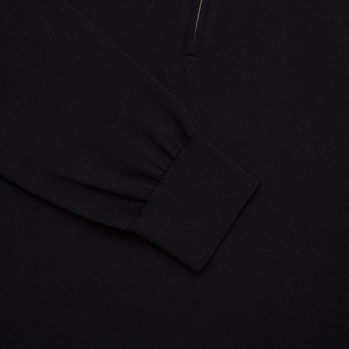 Black zipped polo-shirt