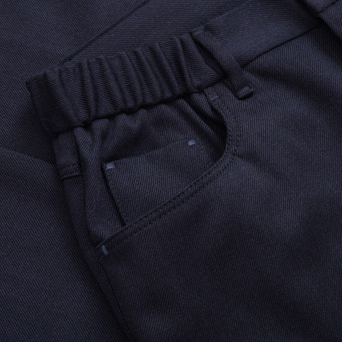 Navy blue trousers with elastic waistband, ZILLI "Rows"