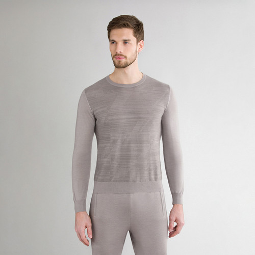 Taupe round neck sweater