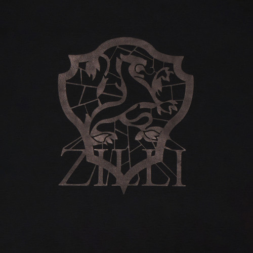 Black T-shirt, heat-sealed lambskin "Griffon"