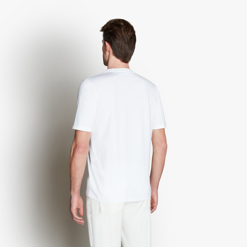 White T-shirt , « Four Stripes » embroidery