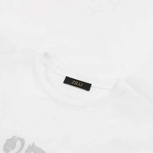 White T-shirt "Lion Signature" embroidery