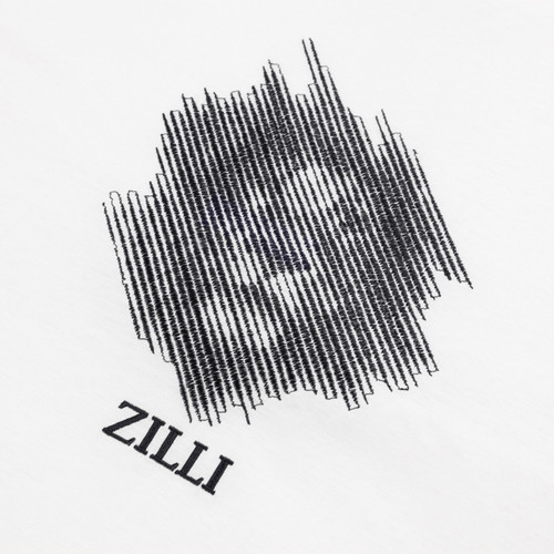 White T-shirt, "Lion Stripes" embroidery