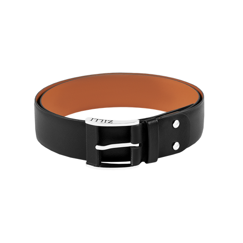 Black belt in Saffiano calfskin, 126 buckle, width 40mm
