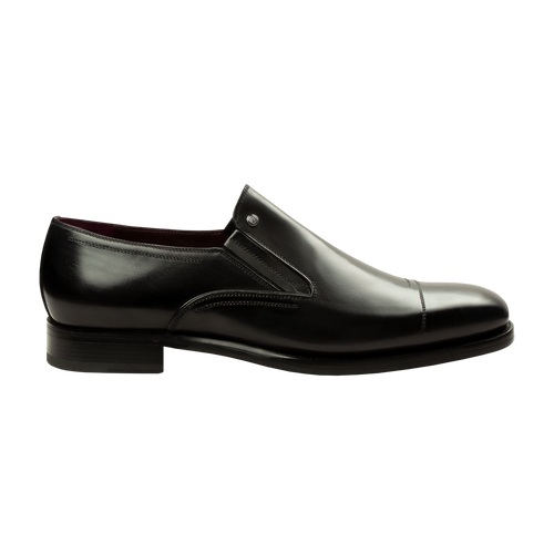 Black loafers in calfskin