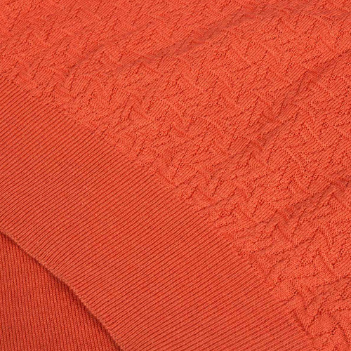 Terracotta button-down polo shirt