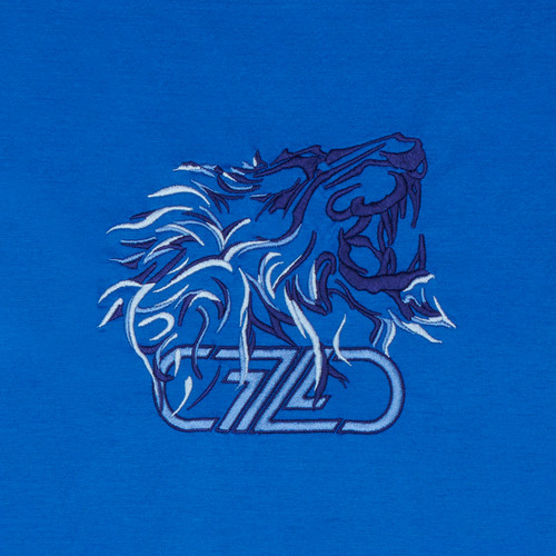 Royal blue T-shirt, "Lion" embroidery