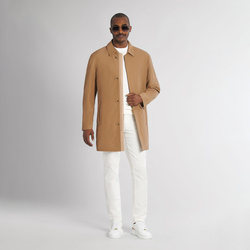 Ecru crew neck sweater, beige "Micro Griffon" embroidery