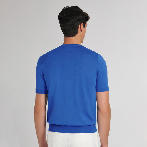 Royal blue crew neck sweater, ZILLI lettering