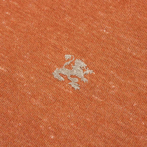 Apricot crew neck sweater, beige "Micro Griffon" embroidery
