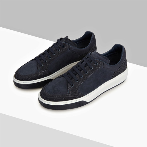 Dark navy “Roll Bagged Seam” sneakers