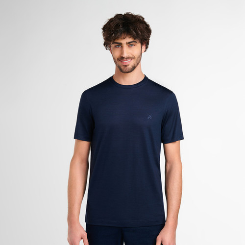 Midnight blue T-shirt, " Micro Griffon" embroidery TEST09