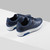 Navy sneakers in suede calfskin, calfskin and crocodile
