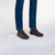 Mahogany brown elastic boots in brushed calfskin