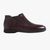 Mahogany brown elastic boots in brushed calfskin
