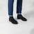 Black Chelsea boots in suede calfskin