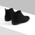 Black Chelsea boots in suede calfskin
