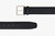Black deerskin belt 40mm width, "Round" buckle