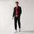 Zipped tracksuit with ZILLI "Cross paly" pattern