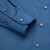 Classical shirt dark blue color, with triple stitching on collar and cuffs
