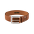 Chestnut belt in matt crocodile, Strates buckle, width 40mm