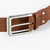 Chestnut belt in matt crocodile, Strates buckle, width 40mm