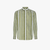 Khaki-green, white and beige striped shirt