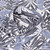 Navy-blue, slate-blue and white shirt, palm tree print pattern
