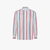 Sky-blue, white and red striped shirt