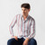 Sky-blue, white and red striped shirt