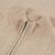 Beige zipped cardigan, sailor-knot jacquard weave