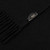 Black and grey Oniro fringed scarf, "Griffon Losanges" pattern
