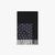 Black and grey Oniro fringed scarf, "Griffon Losanges" pattern