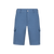Denim-blue cargo Bermuda shorts in linen and silk