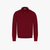 Burgundy red zipped polo shirt, striped jacquard weave, crocodile detail
