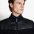 Dark blue zipped cardigan, calfsuede and crocodile details, "Luxury"