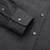 Grey "casual" shirt, metallic signature on the sleeve,  topstitched collar