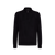 Black zipped polo-shirt