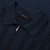 Dark navy zipped polo-shirt, « Crossed Stripes » jacquard weave