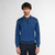 Blue abyss zipped polo shirt, long sleeves