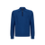 Blue zipped polo shirt, navy calfsuede piping