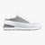 White and grey sneakers in calfskin, soft nubuck calfskin and rubber calfskin