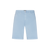 Sky-blue stretch cotton Bermuda shorts, slim fit
