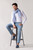 Denim-blue jeans, "ZILLI Poem" embroidery