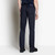 Navy blue trousers with elastic waistband, ZILLI "Rows"