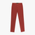 Red cotton trousers, red stitching