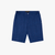 Royal blue linen bermuda shorts, slim fit